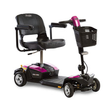 Load image into Gallery viewer, A pearl pink coloured Pride Mobility Go-Go LX 4-wheel mobility scooter with CTS suspension