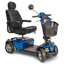 Load image into Gallery viewer, Blue coloured Pride Mobility 10 LX scooter with suspension