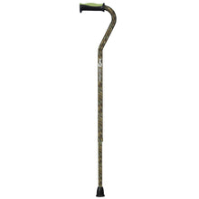 Load image into Gallery viewer, Adjustable Offset Handle Cane with Reflective Strap, Rainforest