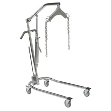 Load image into Gallery viewer, Hydraulic Patient Lift with Six Point Cradle, 5" Casters, Chrome