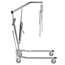 Load image into Gallery viewer, Hydraulic Patient Lift with Six Point Cradle, 5" Casters, Chrome