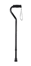 Load image into Gallery viewer, Foam Grip Offset Handle Walking Cane, Black