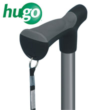 Load image into Gallery viewer, Adjustable Derby Handle Cane with Reflective Strap, Smoke