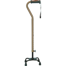 Load image into Gallery viewer, Adjustable Quad Cane for Right or Left Hand Use, Small Base, Cocoa