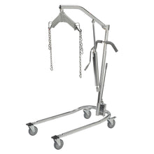 Load image into Gallery viewer, Hydraulic Patient Lift with Six Point Cradle, 5" Casters, Chrome