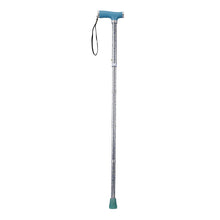 Load image into Gallery viewer, Folding Cane with Glow Gel Grip Handle, Light Blue