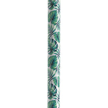 Load image into Gallery viewer, Adjustable Height Offset Handle Cane with Gel Hand Grip, Green Leaves