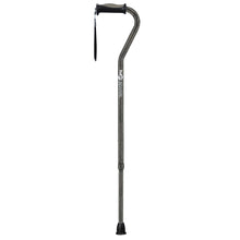Load image into Gallery viewer, Adjustable Offset Handle Cane with Reflective Strap, Carbon Swirls