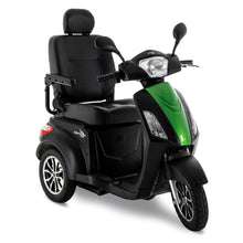Load image into Gallery viewer, Raptor 3-wheel scooter in black and green