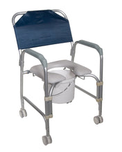 Load image into Gallery viewer, Lightweight Portable Shower Commode Chair with Casters