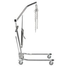 Load image into Gallery viewer, Hydraulic Patient Lift with Six Point Cradle, 5" Casters, Chrome
