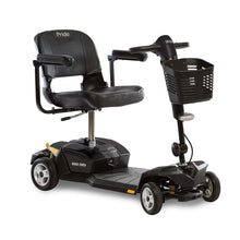 Load image into Gallery viewer, A black coloured Pride Mobility Go-Go LX 4-wheel mobility scooter with CTS suspension
