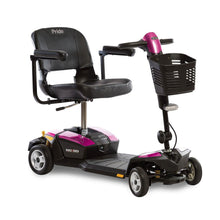 Load image into Gallery viewer, A pearl pink coloured Pride Mobility Go-Go LX 4-wheel mobility scooter with CTS suspension
