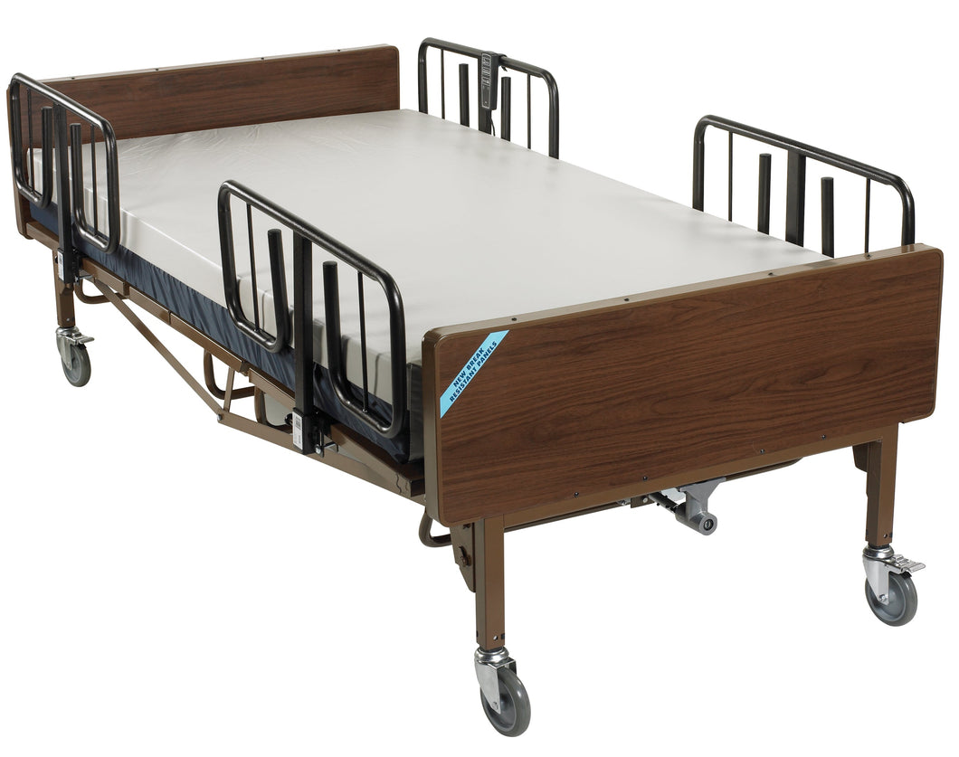 Full Electric Heavy Duty Bariatric Hospital Bed, with Mattress and 1 Set of T Rails