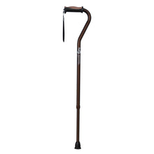 Load image into Gallery viewer, Adjustable Offset Handle Cane with Reflective Strap, Cocoa
