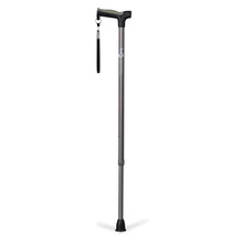 Load image into Gallery viewer, Adjustable Derby Handle Cane with Reflective Strap, Smoke
