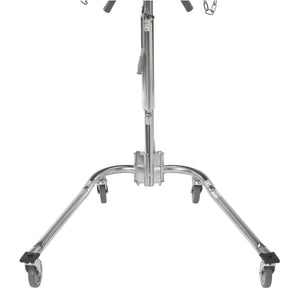 Hydraulic Patient Lift with Six Point Cradle, 5" Casters, Chrome