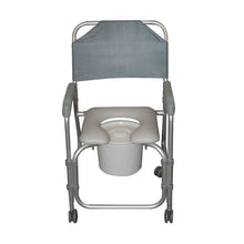 Load image into Gallery viewer, Lightweight Portable Shower Commode Chair with Casters
