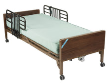 Load image into Gallery viewer, Delta Ultra Light Full Electric Hospital Bed with Half Rails and Therapeutic Support Mattress
