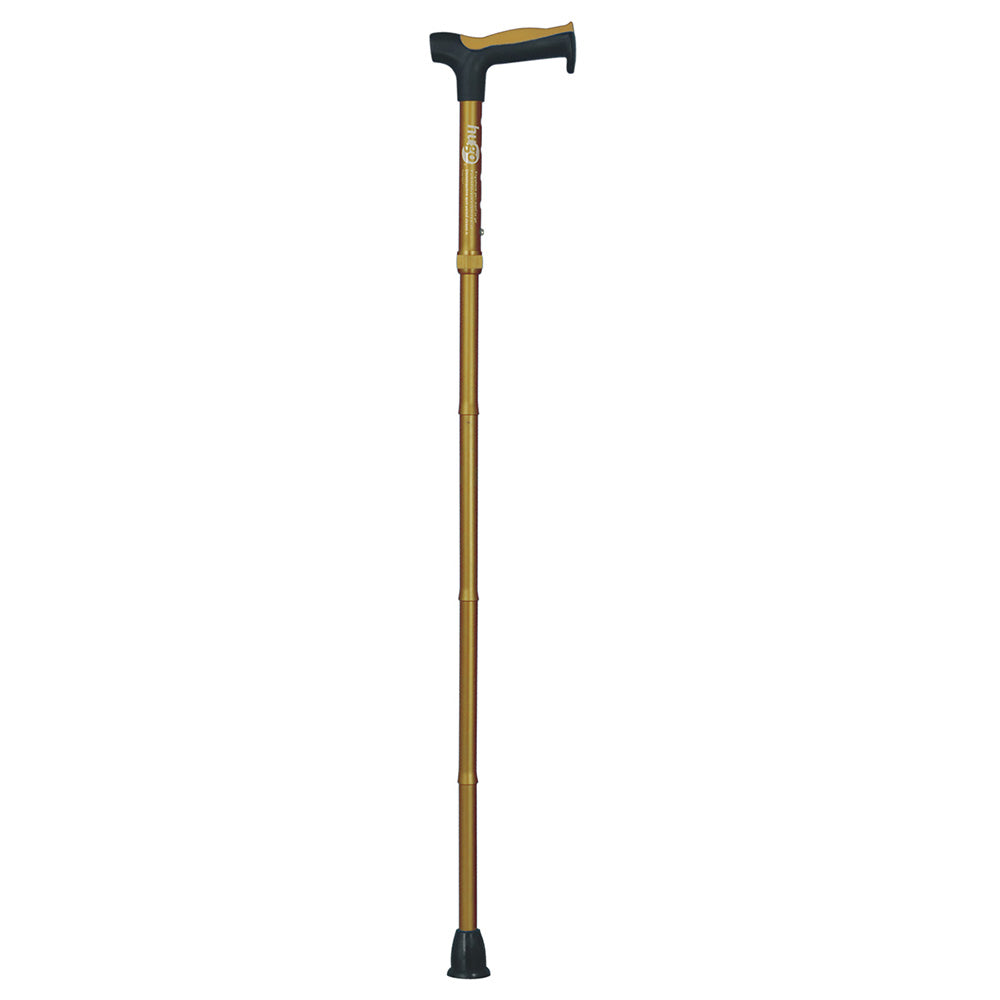 Adjustable Folding Cane with Reflective Strap, Amber