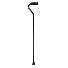 Load image into Gallery viewer, Foam Grip Offset Handle Walking Cane, Black
