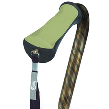 Load image into Gallery viewer, Adjustable Offset Handle Cane with Reflective Strap, Rainforest
