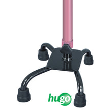 Load image into Gallery viewer, Adjustable Quad Cane for Right or Left Hand Use, Large Base, Rose
