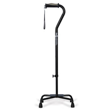 Load image into Gallery viewer, Adjustable Quad Cane for Right or Left Hand Use, Large Base, Ebony
