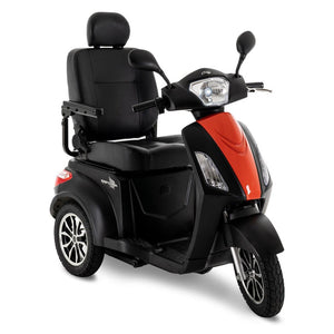 Raptor 3-wheel scooter in black and orange