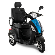 Load image into Gallery viewer, Raptor 3-wheel scooter in black and blue
