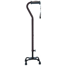 Load image into Gallery viewer, Adjustable Quad Cane for Right or Left Hand Use, Small Base, Ebony
