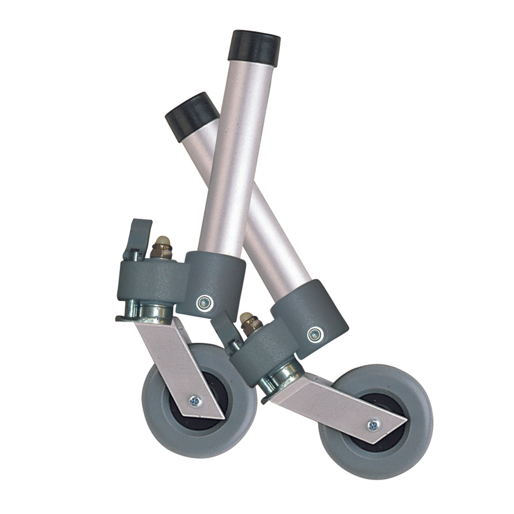 Locking Swivel Walker Wheels with Two Sets of Rear Glides