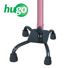 Load image into Gallery viewer, Adjustable Quad Cane for Right or Left Hand Use, Small Base, Rose
