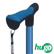 Load image into Gallery viewer, Adjustable Folding Cane with Reflective Strap, Aqua
