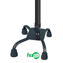 Load image into Gallery viewer, Adjustable Quad Cane for Right or Left Hand Use, Large Base, Ebony
